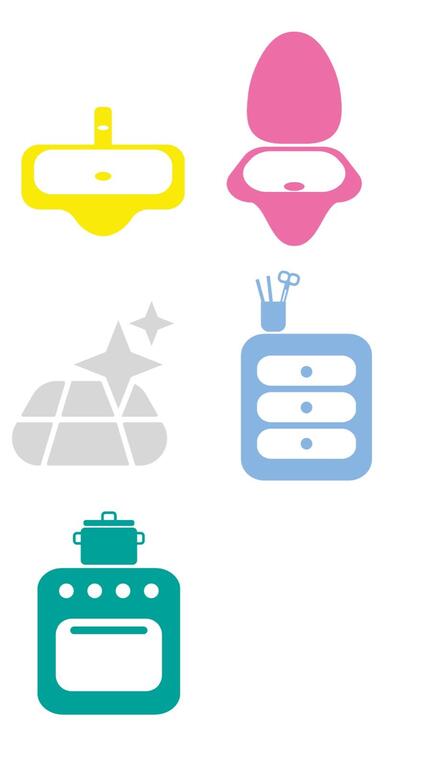 Reinigungsservice Icons